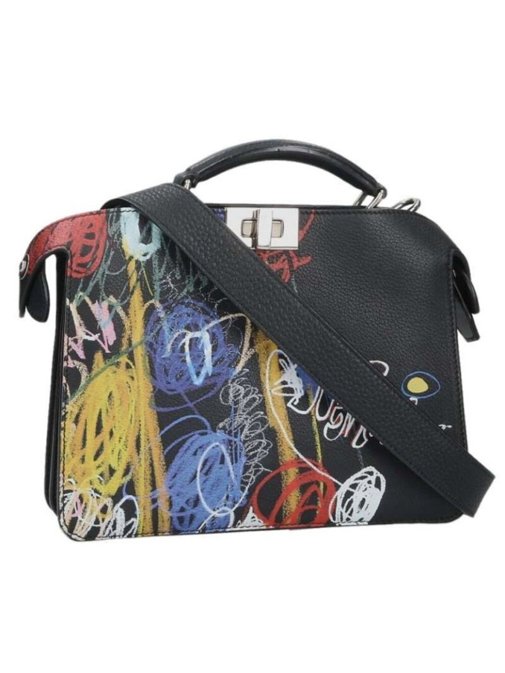 Fendi Picab Graphic Paint Shoulder Handbag